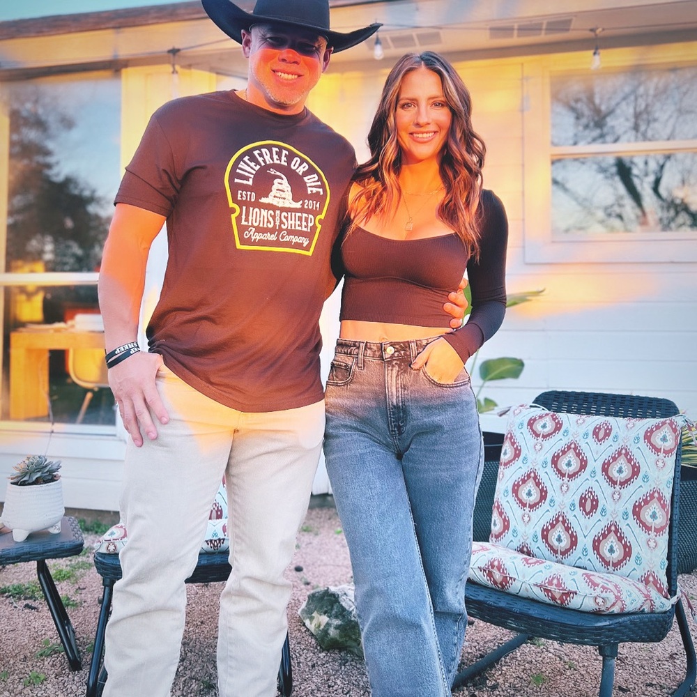 FREE PEOPLE Black Ribbed Long Sleeve Crop Top